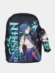 Тёмно-бирюзовый рюкзак Аниме , anime , рюкзак школьный для мальчика , портфель