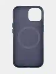 Синий чехол MagSafe для iPhone 15, Pro, Max, Plus кожаный ROSCO экокожа защита камер микрофибра