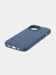 Синий чехол MagSafe для iPhone 15, Pro, Max, Plus кожаный ROSCO экокожа защита камер микрофибра