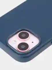 Синий чехол MagSafe для iPhone 15, Pro, Max, Plus кожаный ROSCO экокожа защита камер микрофибра