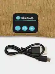 Бежевый шапка с наушниками зимняя, мужская, женская, Bluetooth 5.0