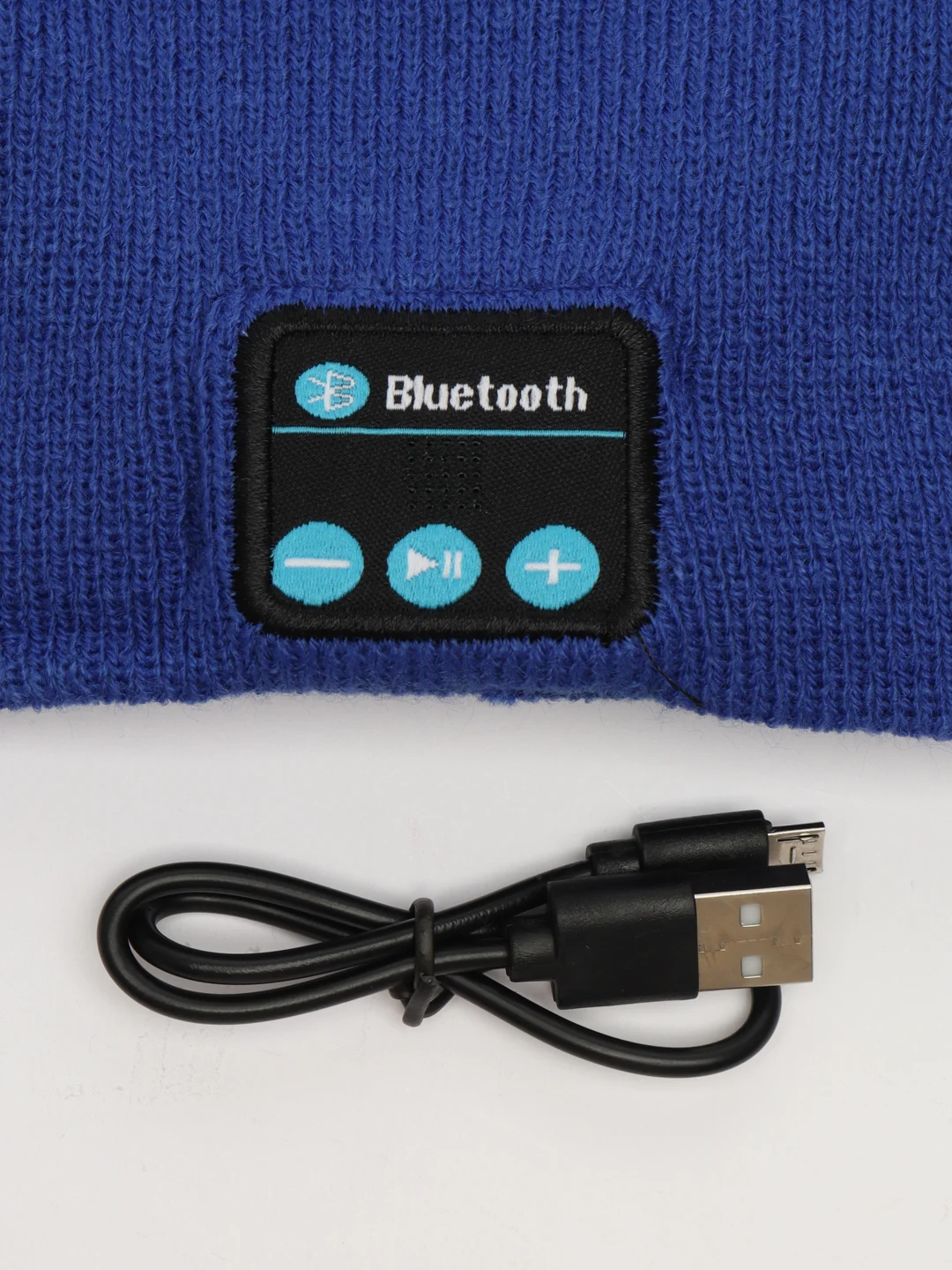 Синий шапка с наушниками зимняя, мужская, женская, Bluetooth 5.0