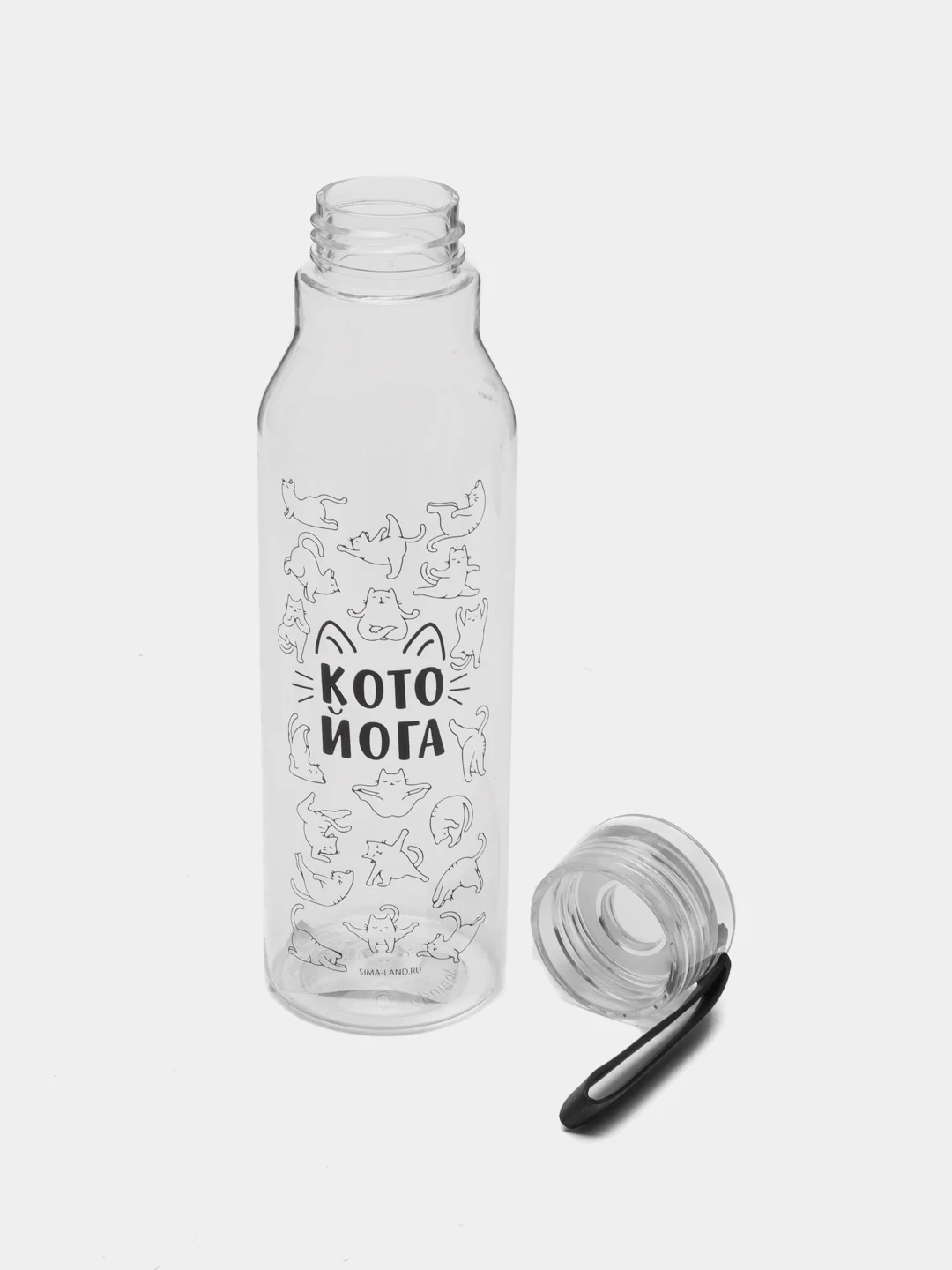 Бутылка для воды "Кото йога", 600 мл