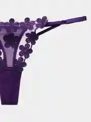 Фиолетовый трусы кружевные стринги, женские