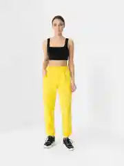 Желтый женские спортивные штаны на резинке (желтые брюки Sport Collection)