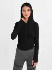 Черный олимпийка спортивная с капюшоном худи