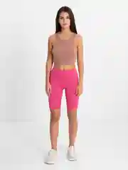 Тёмно-розовый велосипедки в рубчик "Sport Collection"