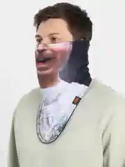 Коралловый меланж маска бандана с принтом утепленная для сноуборда, балаклава