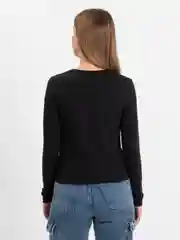 Черный лонгслив женский
