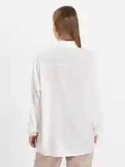 TrendD / Рубашка белая базовая Unisex прямая c длинным рукавом