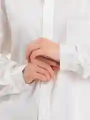 TrendD / Рубашка белая базовая Unisex прямая c длинным рукавом