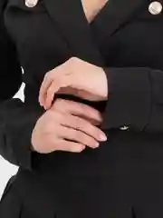 Черный юбка плиссированная с пиджаком