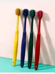 Зубная щетка с широкой головкой, ультратонкие щетинки с бамбуковым углем, мягкая жесткость