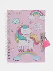 Пастельно-коралловый блокноты детские с замком 11см/15см