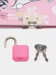 Розовый блокноты детские с замком 11см/15см