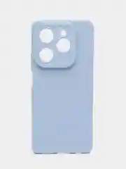Голубой силиконовый чехол Tecno Spark 20 Pro (Техно Спарк 20 Про) с защитой камеры