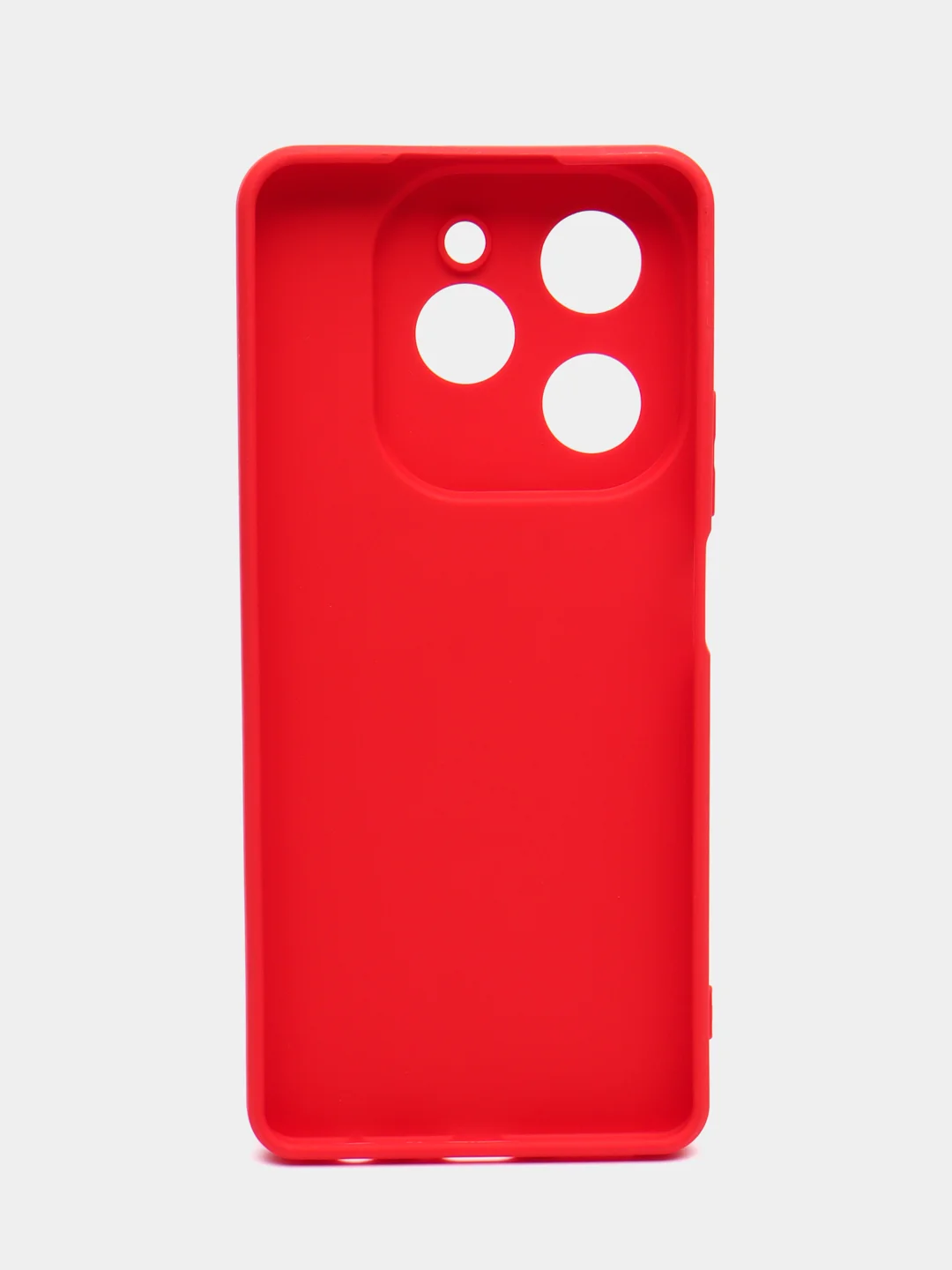 Красный силиконовый чехол Tecno Spark 20 Pro (Техно Спарк 20 Про) с защитой камеры