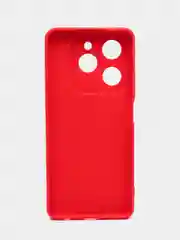 Красный силиконовый чехол Tecno Spark 20 Pro (Техно Спарк 20 Про) с защитой камеры