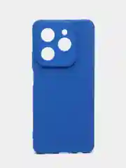 Синий силиконовый чехол Tecno Spark 20 Pro (Техно Спарк 20 Про) с защитой камеры