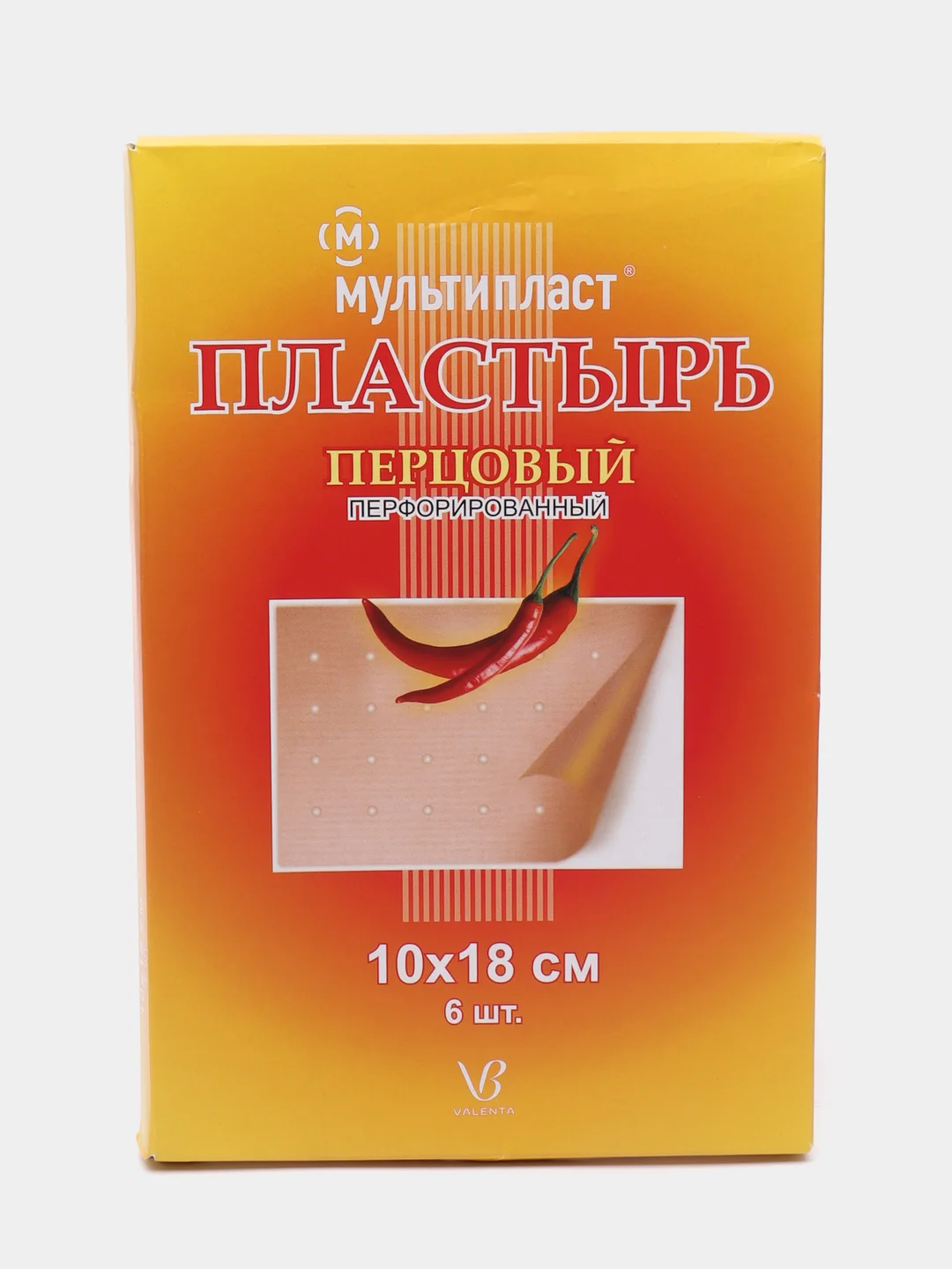 Пластырь перцовый М перфорированный 10х18 см, 6 шт