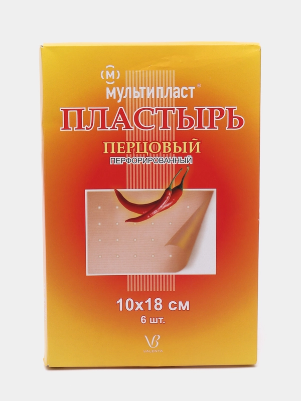 Пластырь перцовый М перфорированный 10х18 см, 6 шт