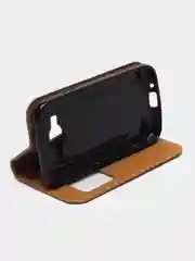 Тёмно-серый чехол книжка для Samsung J5 Prime/j1 2016 с оконом