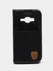 Черный чехол книжка для Samsung J5 Prime/j1 2016 с оконом