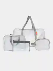 Сумка в роддом прозрачная матовая, 3 + 1 штуки, для беременных DASWERK