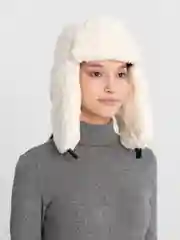 Молочный шапка-ушанка, унисекс