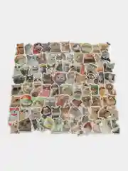 Разноцветный стикеры "Котики", "Кот-акула", 100 штук, мемы, собаки