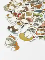 Бежевый стикеры "Котики", "Кот-акула", 100 штук, мемы, собаки