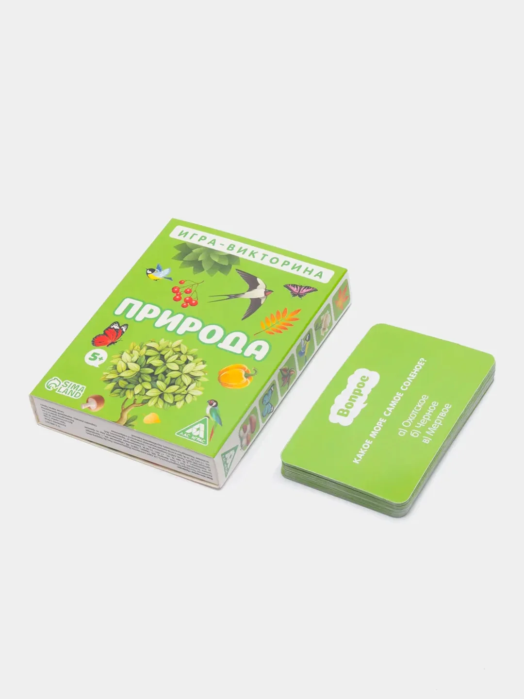 Игра-викторина Природа 5+, 50 карточек