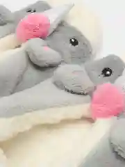 Серебряный домашние тапочки с животными