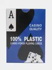 Синий пластиковые игральные карты Poker Club, 54 штуки