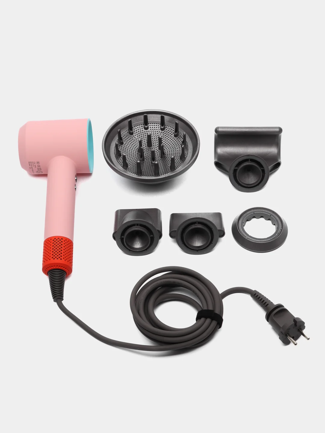 Красный фен стайлер профессиональный с насадками Xiaomi Sencicimen HD15 EU
