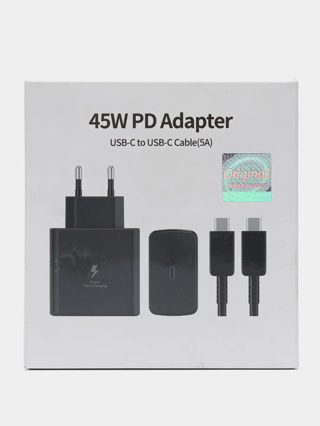 Зарядное устройство для Самсунг, 45w pd, быстрая зарядка, цвет черный
