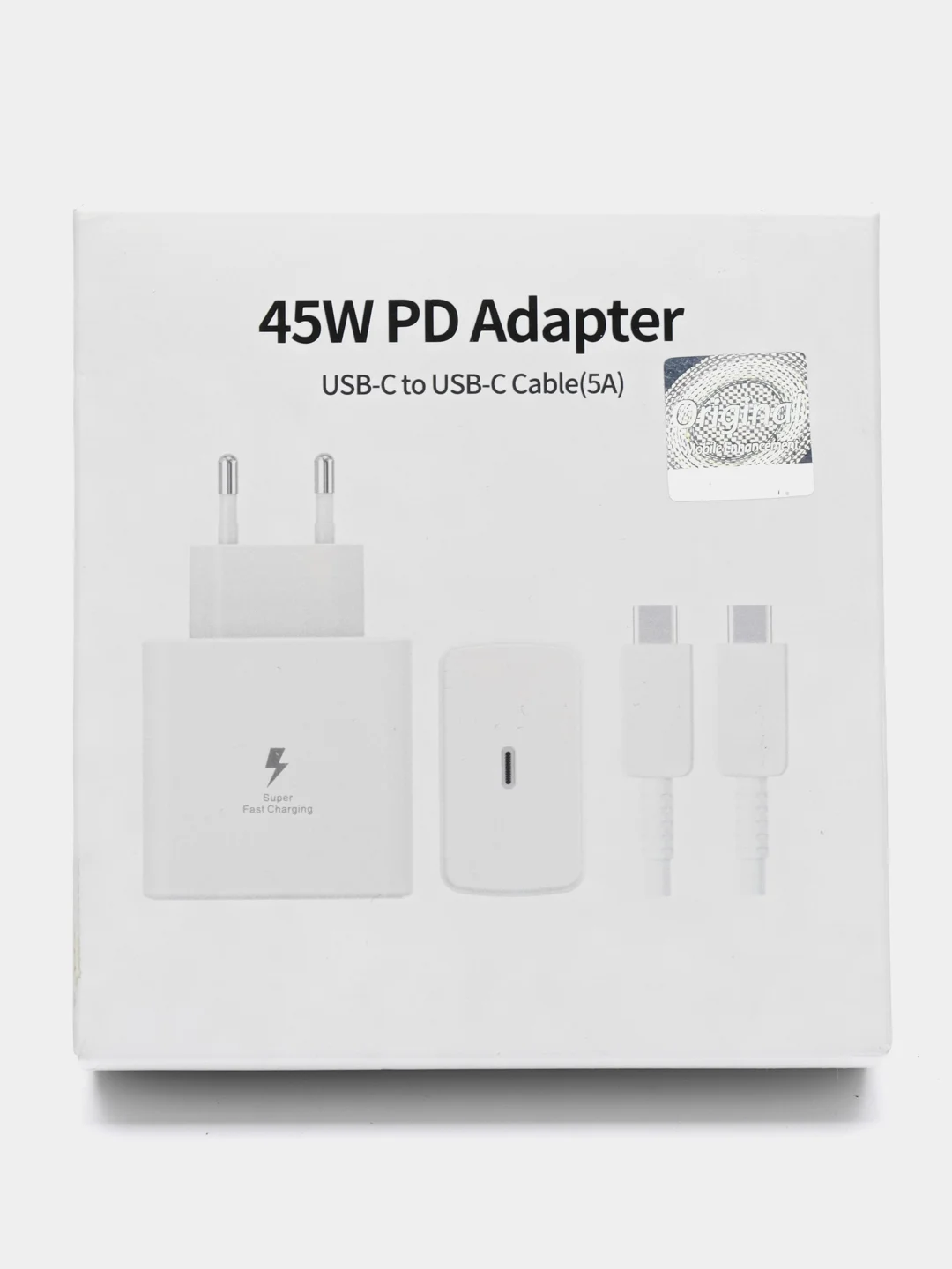 Зарядное устройство для Самсунг, 45w pd, быстрая зарядка, цвет белый