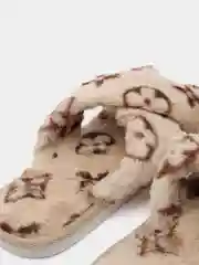 Бежевый тапочки домашние, женские