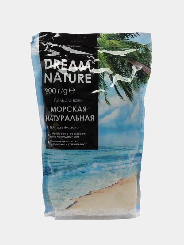 Морская соль для ванн Dream Nature, 900 г, натуральная