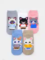 Носки женские короткие с рисунком, подследники