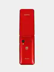 Красный мобильный телефон Philips E2601
