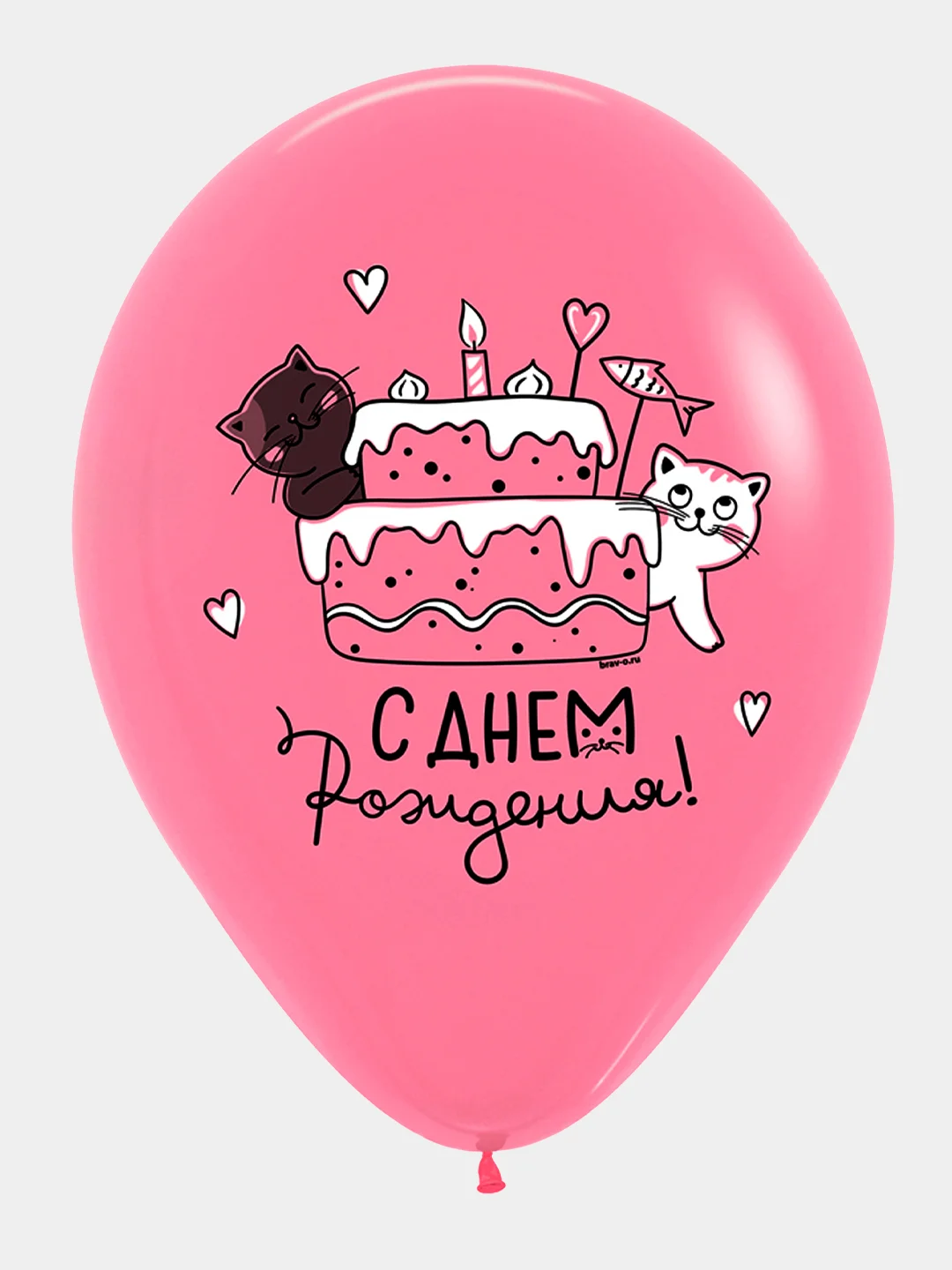 Шарики воздушные на День Рождения "Милые котики", набор шаров 30 см
