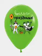 Шарики воздушные на День Рождения "Весёлые зверята", набор шаров 30 см