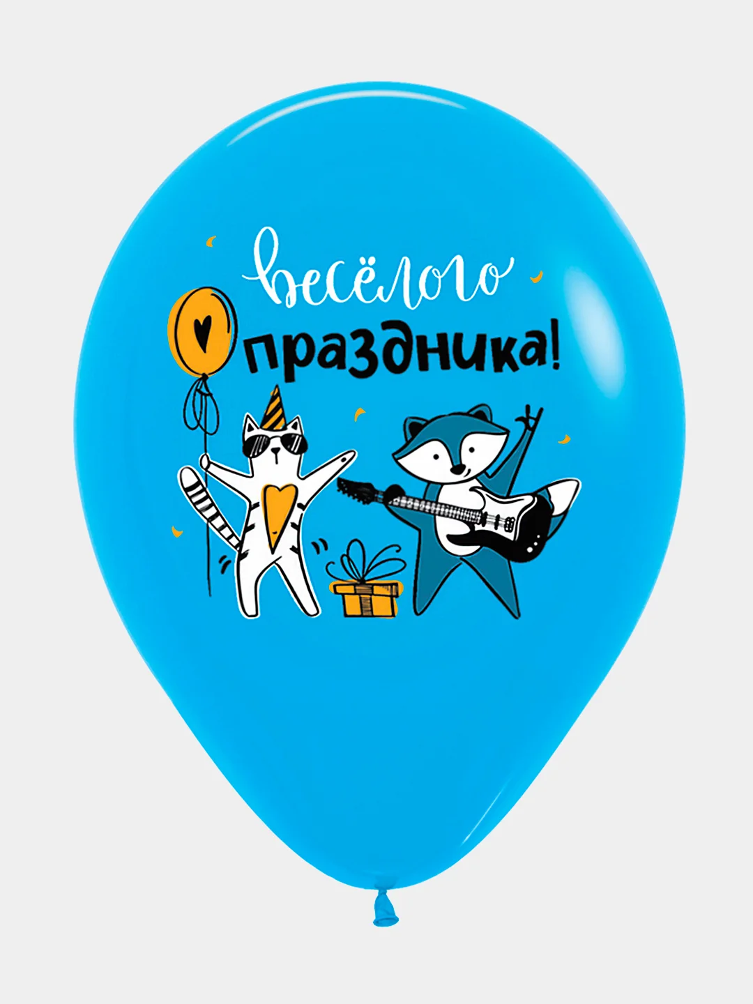 Шарики воздушные на День Рождения "Весёлые зверята", набор шаров 30 см