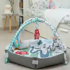 Разноцветный развивающий детский коврик, манеж с игрушками, развивающий коврик для новорожденных
