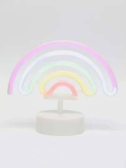 Неоновый светильник-ночник "Радуга" с USB кабелем или на батарейках, неоновая лампа