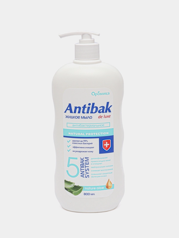 ANTIBAC" антибакт.жидкое мыло 800мл  доз. NATURE ALOE
