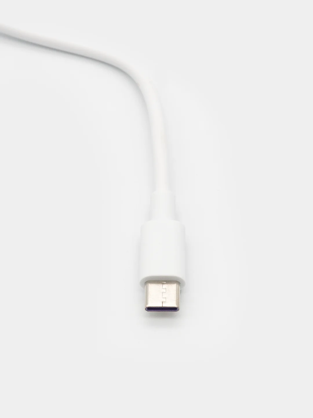 Белый кабель USB Type C 5A для быстрой зарядки / 1 метр