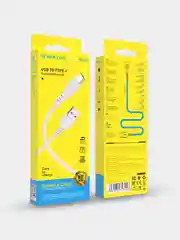 Белый кабель Type-C USB, быстрая зарядка, для андроид, Borofone BX51, 3А