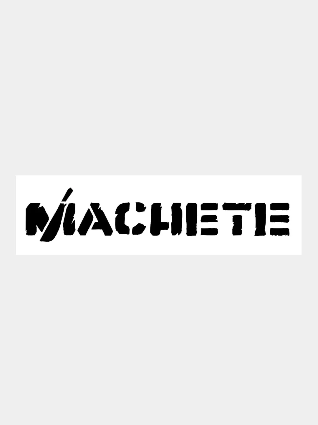 Черный наклейка на авто / машину / стекло "MACHETE-МАЧЕТЕ" 25х5см